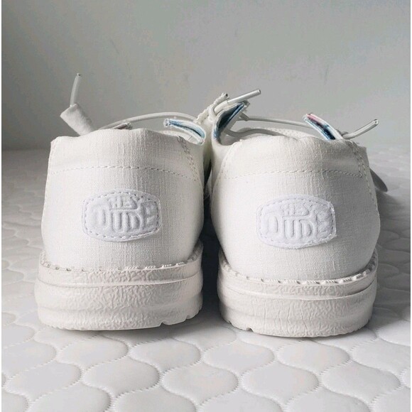NWT Hey Dude Womens Wendy Silk Moon White Slip On Casual Shoes size 9 - Picture 4 of 9